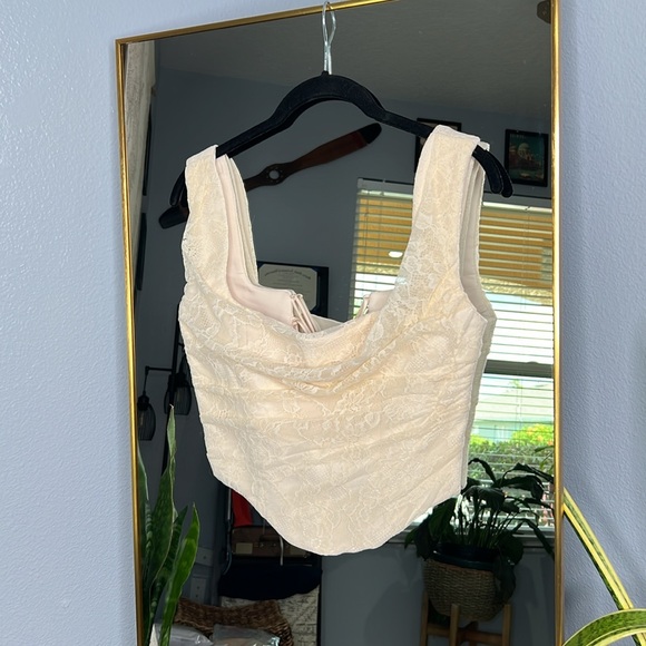 House of CB 'Una' Vintage Cream Lace Corset NWOT - Picture 7 of 8